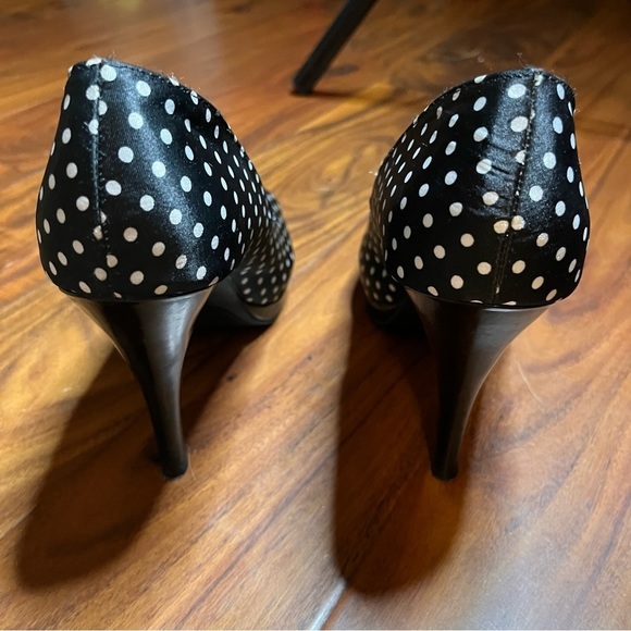 Rampage gracee play form polka dot black and white heels, size 9m - Picture 7 of 7